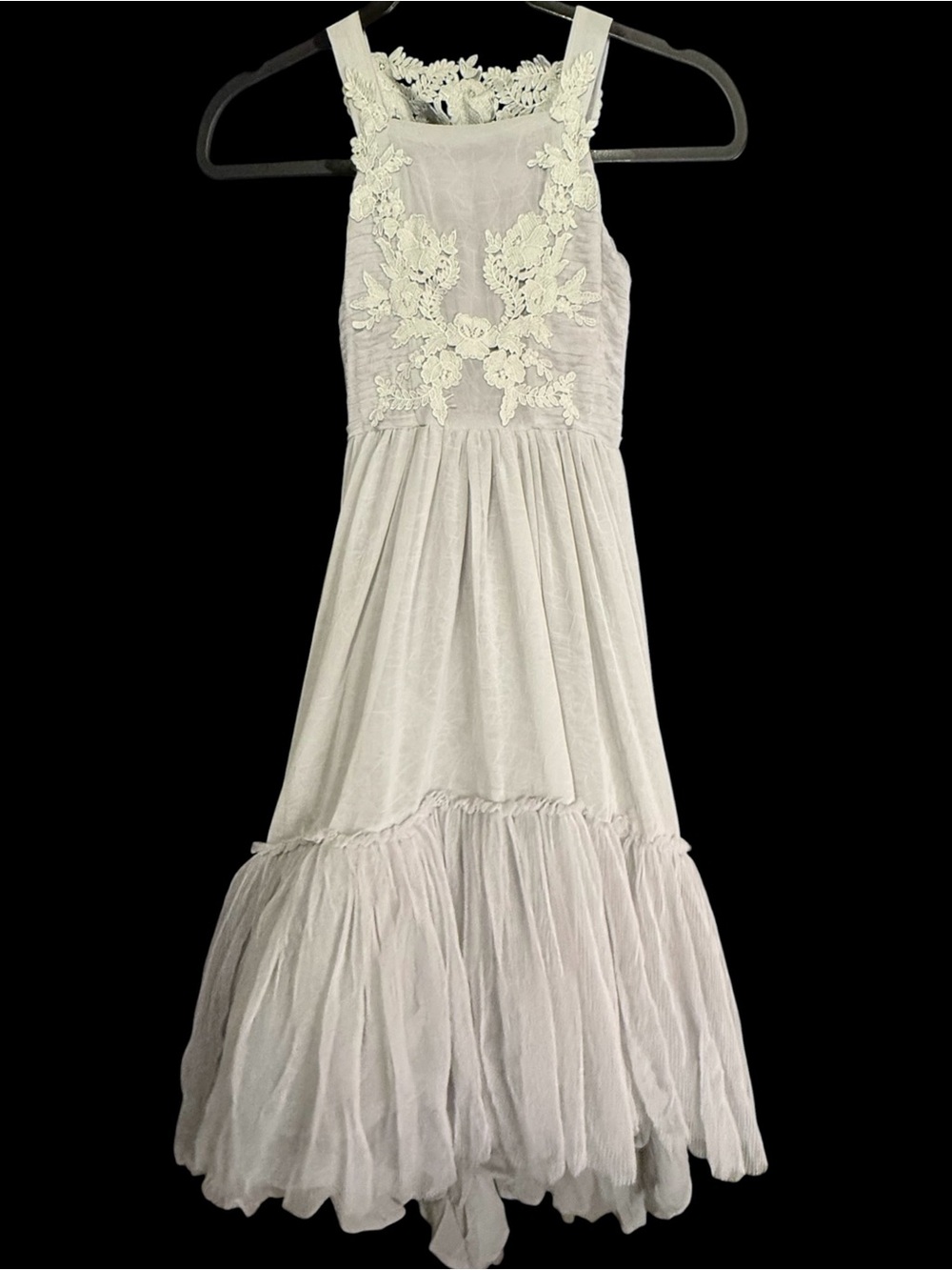 Joyfolie Maia Impact Dress Grey Blue Smoke Long Train Photo Shoot Flower Girl NW